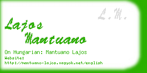 lajos mantuano business card